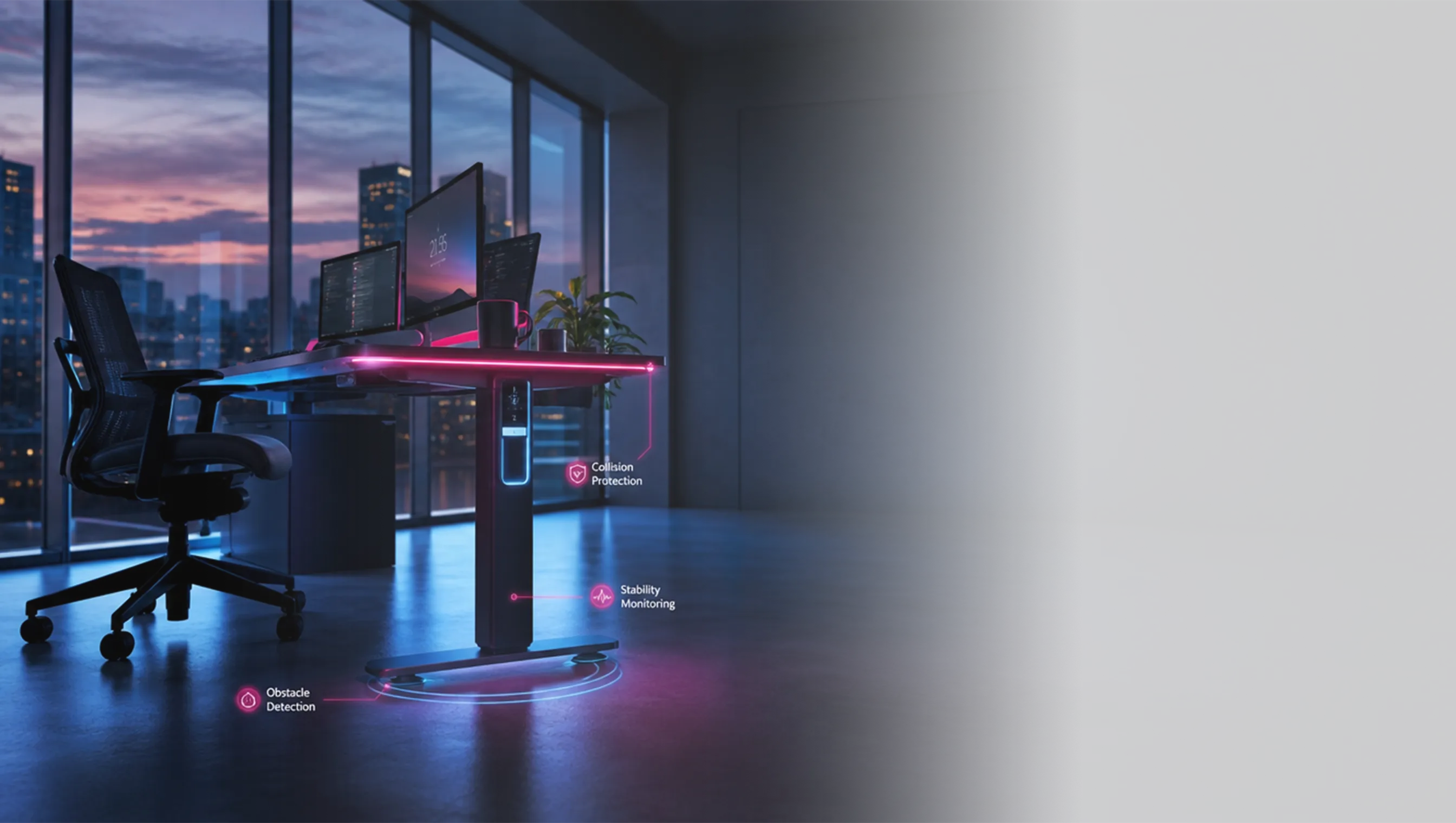 An office environment representing workplace safety